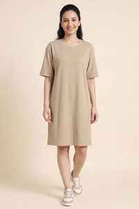 Zivame 2 Mile Fashion Knit Cotton Loungewear Dress - Oyster Gray — thumbnail 2
